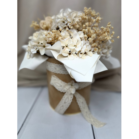 Welurowy flowerbox Mocha Mousse
